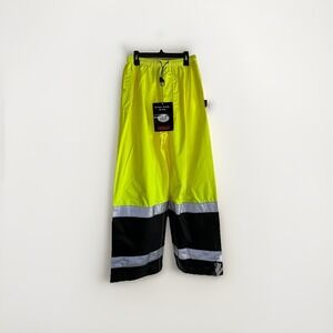 Tingley Job Sight Icon LTE Hi Vis Rain Pants P27122 NWT Med Yellow/Black Reflect